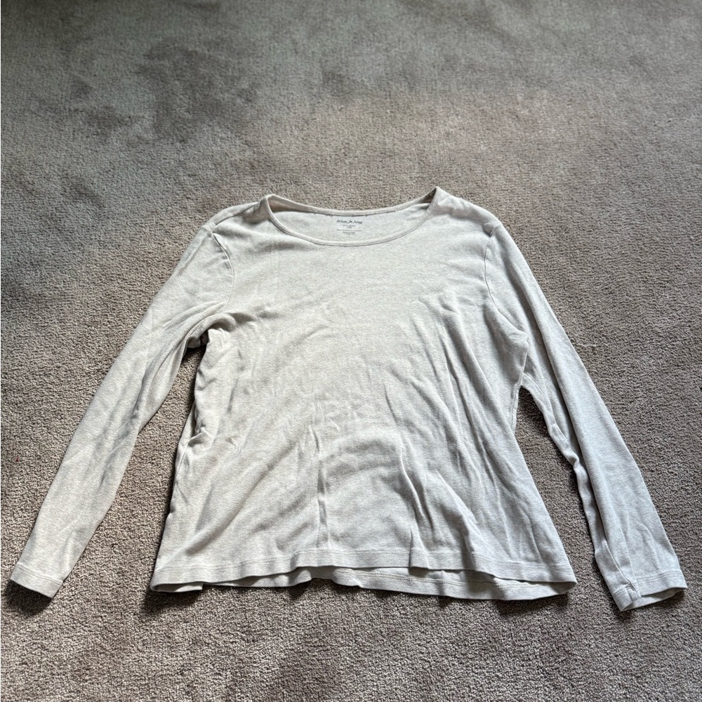 White Stag Women's Light Gray Long Sleeve Top